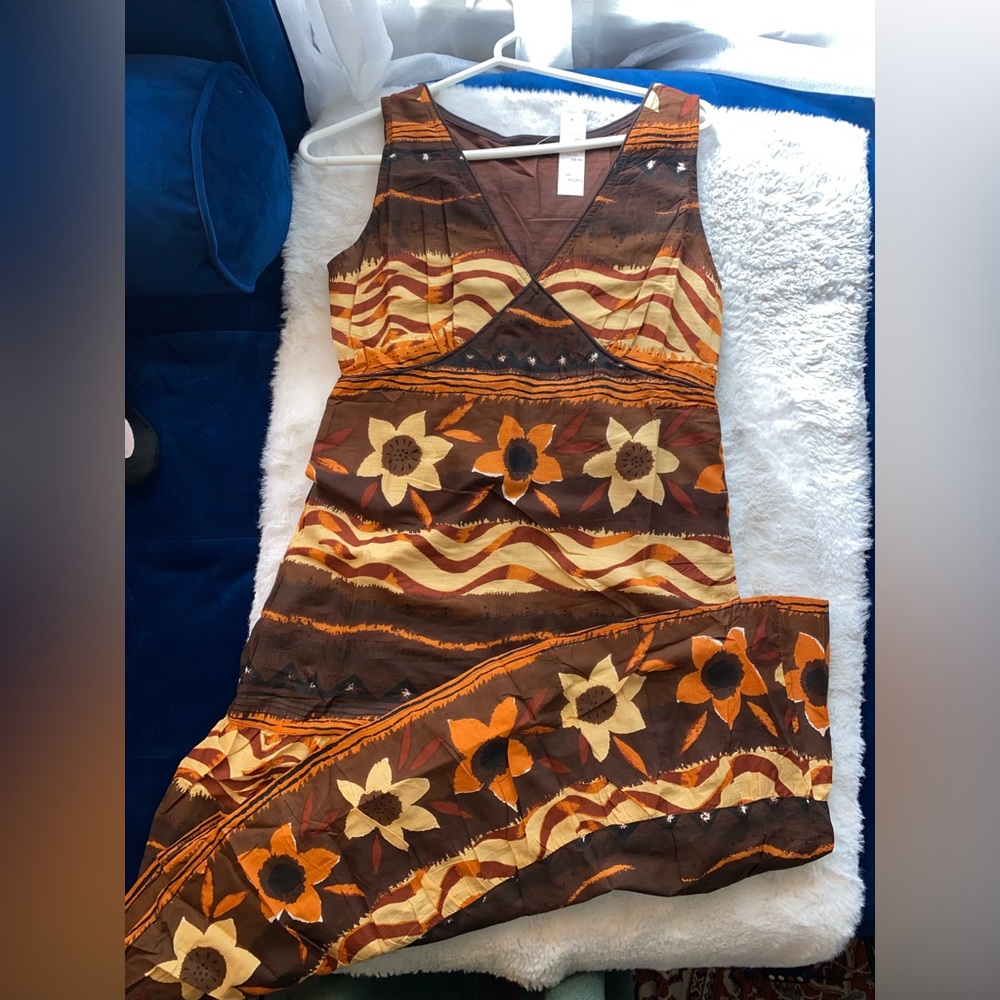 NWT Chaudry KC Boho Midi Dress Size Small Made in India